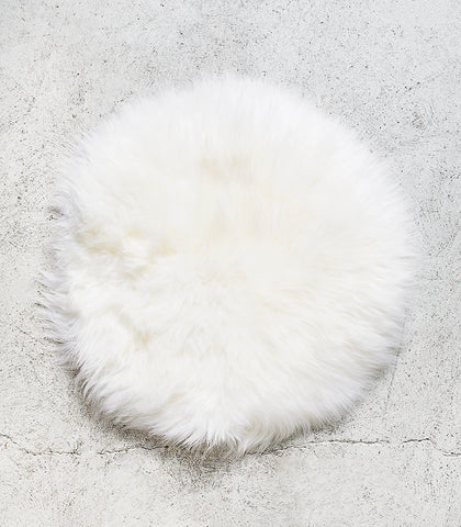 Sheepskin Round Seat Pad / Ivory