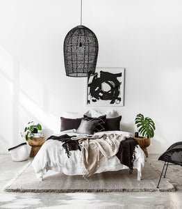 Bedouin societe / Standard Pillow Case / Pair / Khol Black