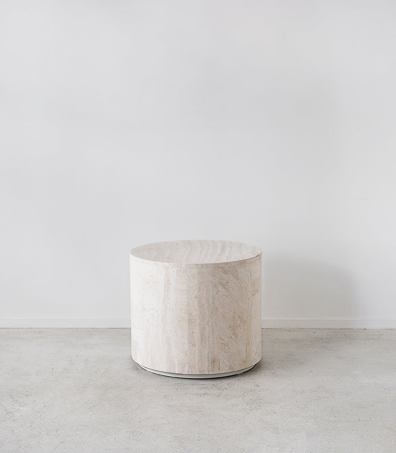 Travertine Side Table / Natural