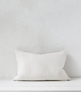 'Velvet Rib' Cushion w Feather Inner / 60x40cm / Sand